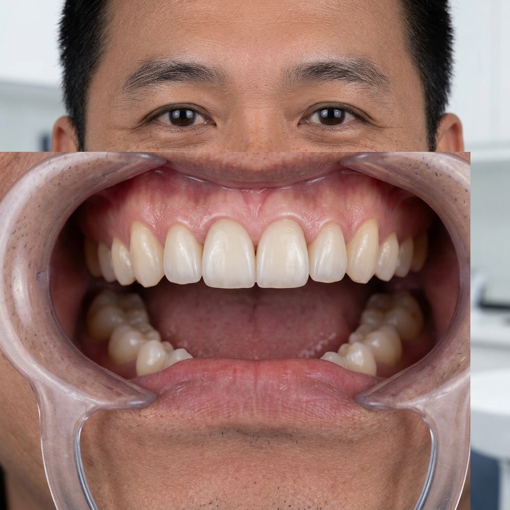 Cấy 2 Implant phục hồi răng cửa - Sau