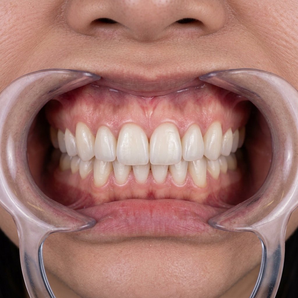 Dán 8 Veneer sứ Emax - Sau