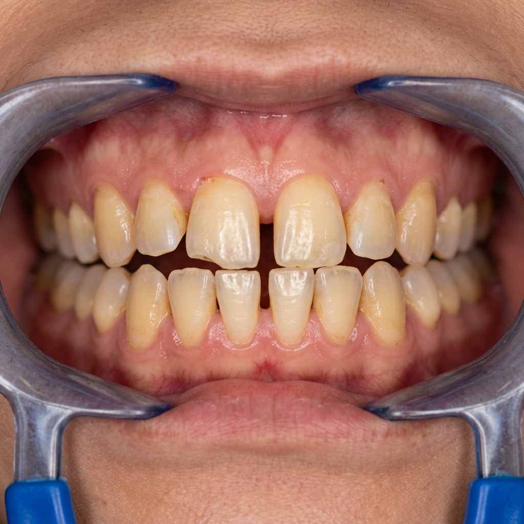 Dán 8 Veneer sứ Emax - Trước